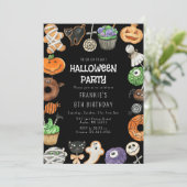 ハロウィンの誕生日お菓子やおもちゃ 招待状 (スタンド正面)