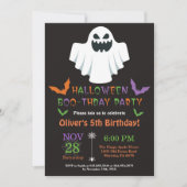 ハロウィンの誕生日のパーティの招待状 招待状 (正面)