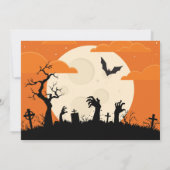 ハロウィンの誕生日のパーティの招待状 招待状 (裏面)