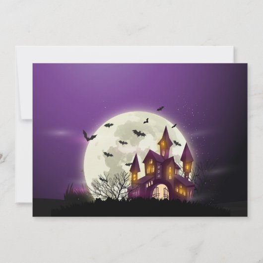 ハロウィンの誕生日のパーティの招待状 招待状 (裏面)