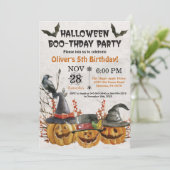 ハロウィンの誕生日のパーティの招待状 招待状 (スタンド正面)