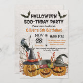 ハロウィンの誕生日のパーティの招待状 招待状 (正面/裏面)