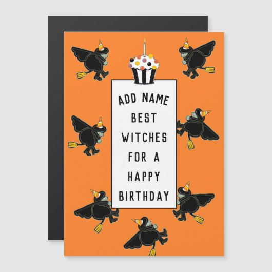 ハロウィンの誕生日ギフトカード (正面/裏面)