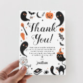 ハロウィンの誕生日パーティーの写真 サンキューカード