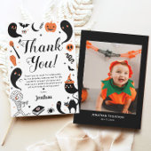 ハロウィンの誕生日パーティーの写真 サンキューカード