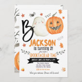 ハロウィンの誕生日パーティーの招待、ブー招待状 招待状 (正面/裏面)