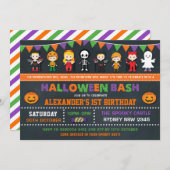 ハロウィンの誕生日パーティーの黒板ジャック・オ・ランタン 招待状 (正面/裏面)