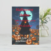 ハロウィンの誕生日パーティー招待 招待状 (スタンド正面)
