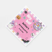 ハロウィンの誕生日パーティー スタンダードランチョンナプキン (角)