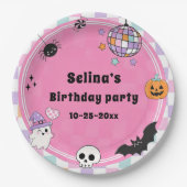 ハロウィンの誕生日パーティー ペーパープレート (正面)