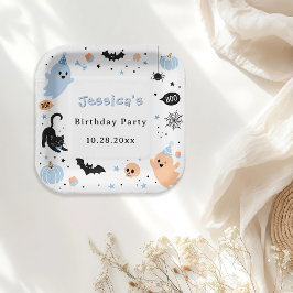 ハロウィンの誕生日パーティー ペーパープレート