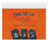 ハロウィンの誕生日ブラックキャッツL. Wain CC1285カード (内部横(下))