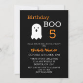 ハロウィンの誕生日ブー 招待状 (正面)