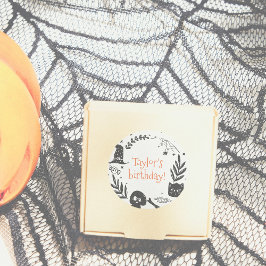 ハロウィンの誕生日不気味パーティーを楽しもう ラウンドシール