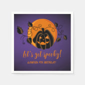 ハロウィンの誕生日不気味パーティーを開こう スタンダードカクテルナプキン (正面)