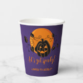 ハロウィンの誕生日不気味パーティーを開こう 紙コップ (裏面)