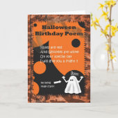 ハロウィンの誕生日 カード (黄色い花)