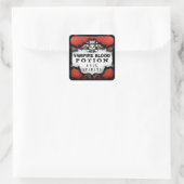 ハロウィンの赤く及び黒くカスタムな飲み物のラベル スクエアシール (バッグ)