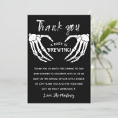 ハロウィンの赤ちゃんが沸騰する大釜感謝カード 招待状 (スタンド正面)