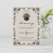 ハロウィンの赤ちゃんが生まれる！ハロウィンのベイビーシャワーの招待状 招待状 (スタンド正面)