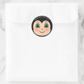 ハロウィンの赤ちゃん吸血鬼 ラウンドシール (バッグ)