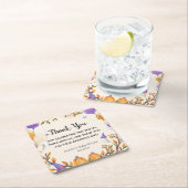 ハロウィンの赤ちゃん感謝していシャワーかわいい スクエアペーパーコースター (インサイチュ)