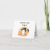 ハロウィンの赤ちゃん歓迎会の感謝カード リトルブー サンキューカード (正面)