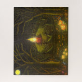 ハロウィンの踊りの魔法使いのパズル ジグソーパズル (縦)