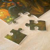 ハロウィンの踊りの魔法使いのパズル ジグソーパズル (側面)