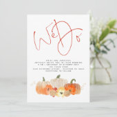 ハロウィンの輝き 私たち結婚しました QRコード ウェディング招待状 招待状 (スタンド正面)