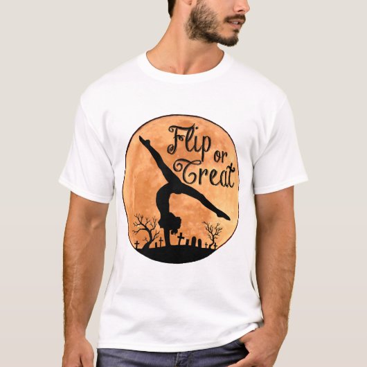 ハロウィンの逆立ち Tシャツ (正面)