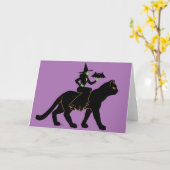 ハロウィンの遊歩道 カード (黄色い花)