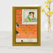 ハロウィンの運命のヴィンテージカード カード (黄色い花)