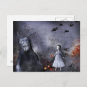 ハロウィンの郵便はがき ポストカード (正面/裏面)