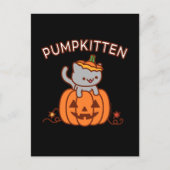 ハロウィンの郵便はがき: PUMPKITTEN猫 案内ポストカード (正面)