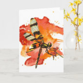 ハロウィンの長旗のトンボ カード (黄色い花)