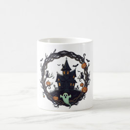 👻「ハロウィンの隠れ家」ハロウィンナイトマグ コーヒーマグカップ