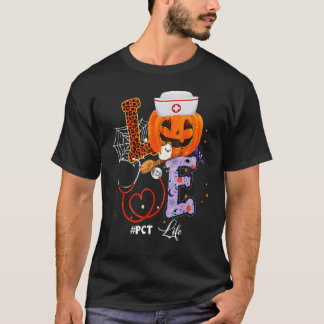 ハロウィンの雰囲気 PCT ライフ パンプキンナースの服装 Tシャツ
