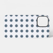 ハロウィンの青い水玉の目 iPhoneケース (裏面横)