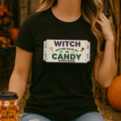 ハロウィンの面白いウィッチ「キャンディをくれないとイタズラするわ」ジョーク Tシャツ