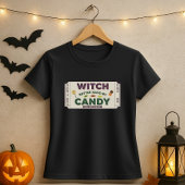 ハロウィンの面白いウィッチ「キャンディをくれないとイタズラするわ」ジョーク Tシャツ