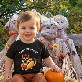 ハロウィンの面白いホットドッグの少年 - 面白い犬 ベビーTシャツ