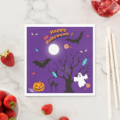 ハロウィンの面白い生き物とお菓子 スタンダードランチョンナプキン (インサイチュ)