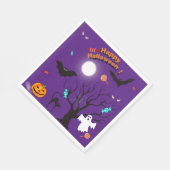 ハロウィンの面白い生き物とお菓子 スタンダードランチョンナプキン (角)