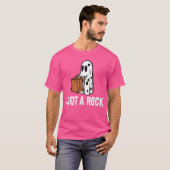 ハロウィンの面白い "岩をもらった" Tシャツ (正面フル)