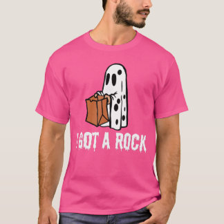 ハロウィンの面白い "岩をもらった" Tシャツ