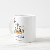 ハロウィンの面白い「Drink Up Witches」デザイン コーヒーマグカップ (正面左)