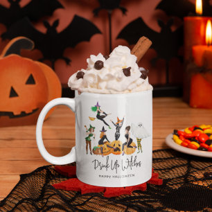 ハロウィンの面白い「Drink Up Witches」デザイン コーヒーマグカップ