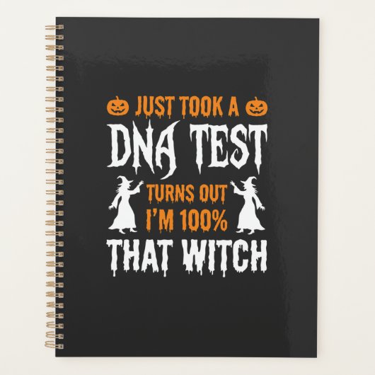 ハロウィンの面白いDNA鑑定魔法使いグラフィック プランナー手帳 (正面)
