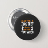 ハロウィンの面白いDNA鑑定魔法使いグラフィック 缶バッジ (正面&裏面)